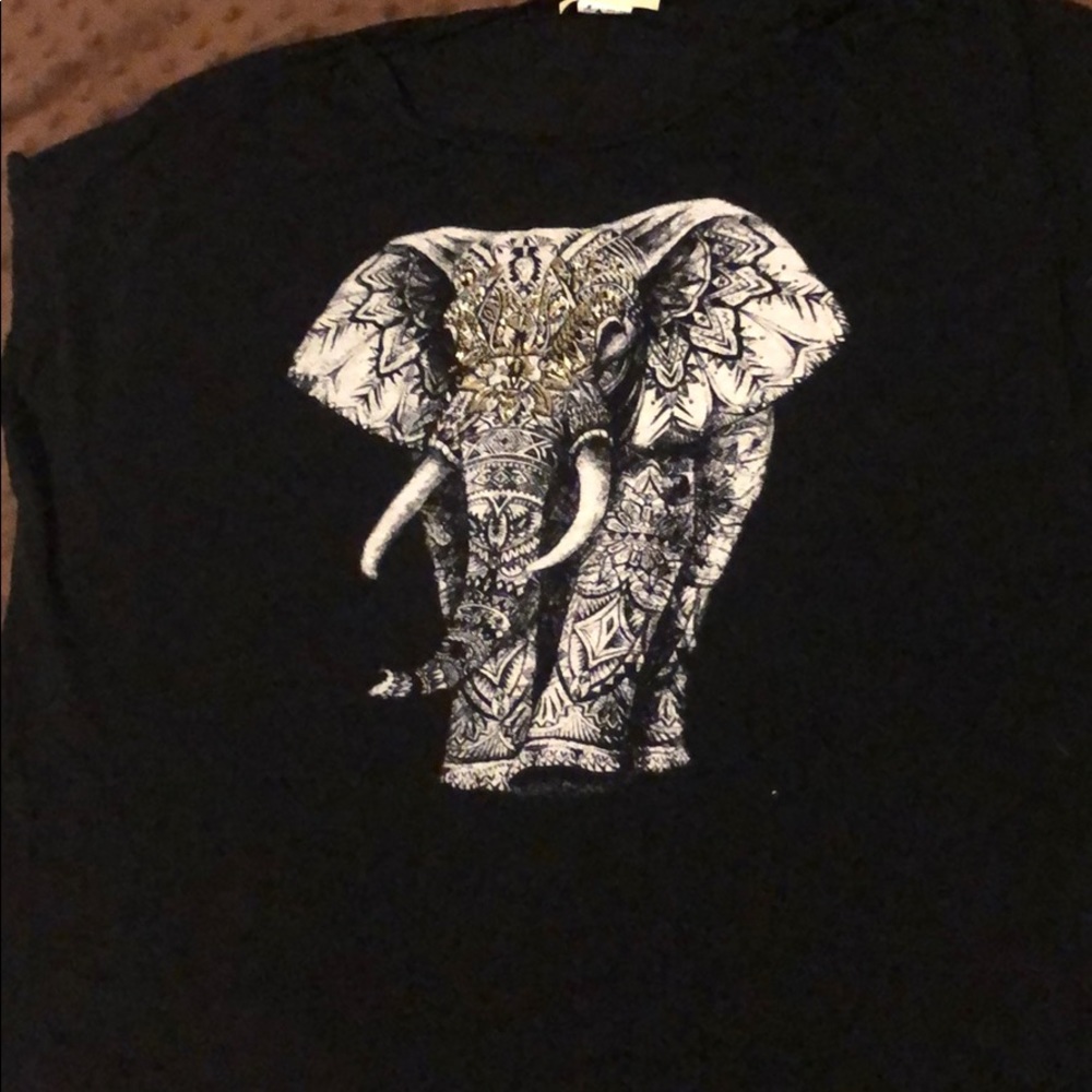 Black flowy t-shirt